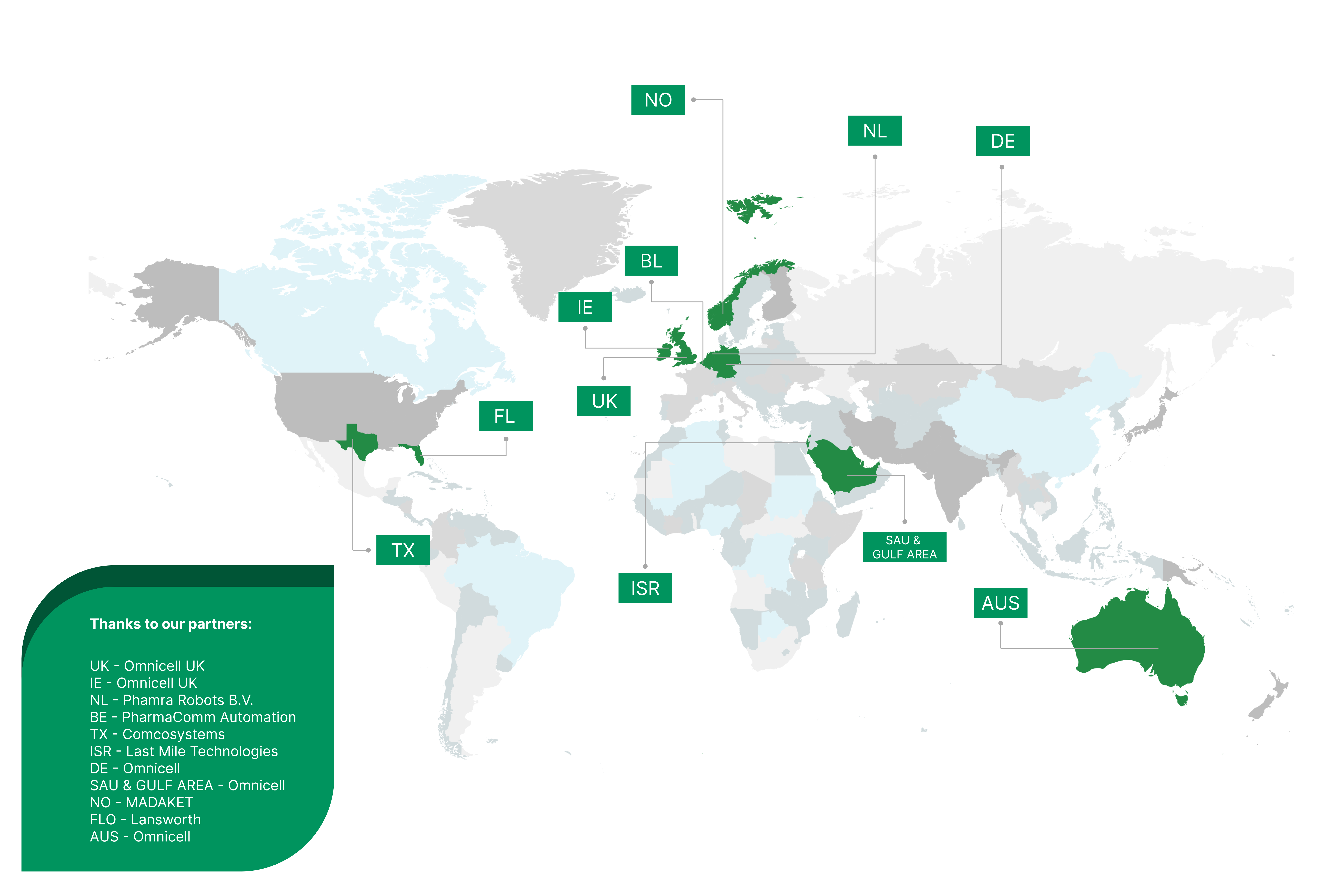 Pharmaself24 dealers world map
